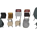 Various Single Seater Sofa Styles With Modern Design And Comfortable Upholstery 3d model