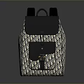 Stylish Black And White Patterned Backpack With Adjustable Straps For Daily Lifestyle Use