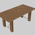 Wooden Office Desk With Foldable Metal Brackets Simple Structure And Light Wood Finish