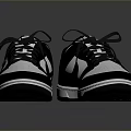 Comfortable Black And White Casual Sneakers With Lace Up Design And White Sole