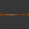 Wooden Architectural Railing With Simple Structure And Natural Wood Grain For Building Decoration