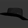 Gray Woven Hat With Orange Band White Stitching And Decorative Buckle For Daily Use