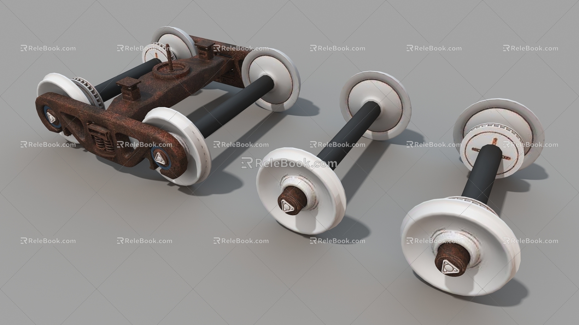 Track Wheel Industrial Equipment Old Wheel 3d model