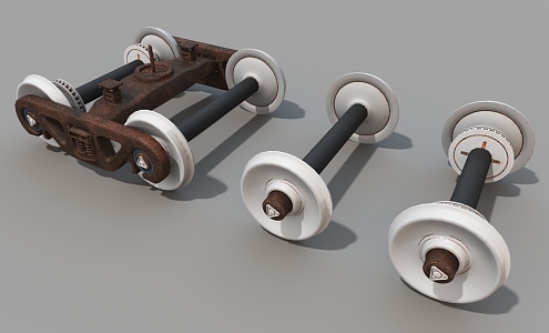 Track Wheel Industrial Equipment Old Wheel 3d model