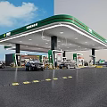 Convenience Store Exterior With Glass Facade Logo And Daily Necessities