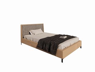 Modern Single Bed 3d model