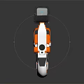 Phantom Assault Rifle With Orange White Stripe Design And Tactical Scope 3d model