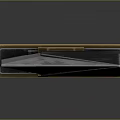 Blue Blade Sword With Golden Hilt Guard Brown Handle And Red Gemstone