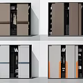 Modern Wardrobe Design With Sliding Doors Multicolor Accents And Storage Compartments