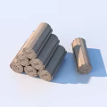 Wooden Texture Rolled Household Supplies Stacked With Single Unit For Daily Home Use