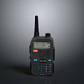 Weapon Grade Black Walkie Talkie With Antenna Digital Display And Control Buttons