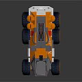Orange And Gray Mars Rover With Large Wheels And MARS Logo For Space Exploration Mission