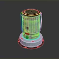 Light Blue Cylindrical Industrial Equipment With Black Top And Cooling Vents