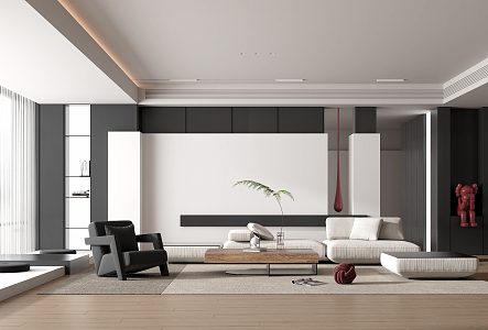 modern living room 3d model