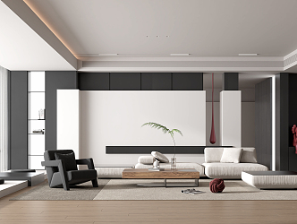 modern living room 3d model