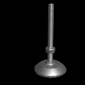 Stainless Steel Adjustable Metal Foot With Threaded Rod And Circular Base Plate