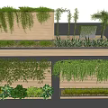 Flower Planters With Vertical Greenery And Layered Garden Beds Featuring Various Green Plants