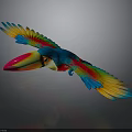 Colorful Toucan Bird With Vibrant Feathers And Spread Wings In Flight