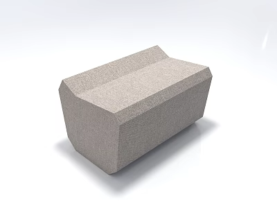 Abstract Shape Sofa with Fabric Upholstered Modern Minimalist Unique Geometric Design Living Room Furniture 3d model