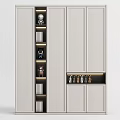 Modern White Shoe Cabinet Design With Multiple Storage Compartments And Display Shelves