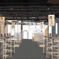 MJ Clothing Store Modern Interior With Fashion Apparel Mannequins And Bright Lighting