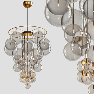 Post-modern chandelier 3d model