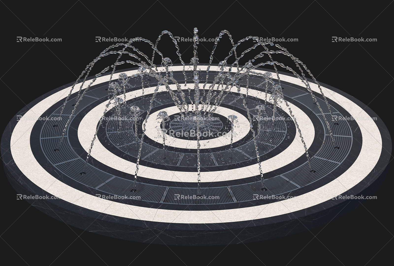 Fountain dry spray 3d model