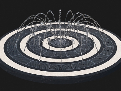 Fountain dry spray 3d model