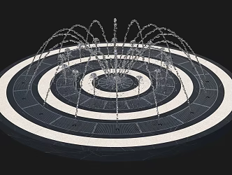 Fountain dry spray 3d model