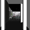 New Chinese-style private dining box 3d model