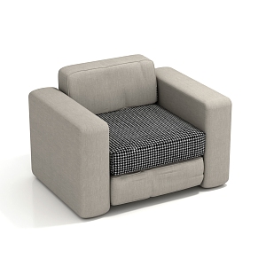 Modern Single Sofa Casual Sofa 3d model