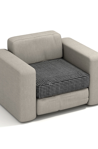 Modern Single Sofa Casual Sofa 3d model