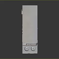 Industrial Equipment Unit With White Enclosure Top Ventilation Fans And Side Doors