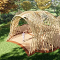 Modern Corridor Frame Woven Corridor Frame 3d model