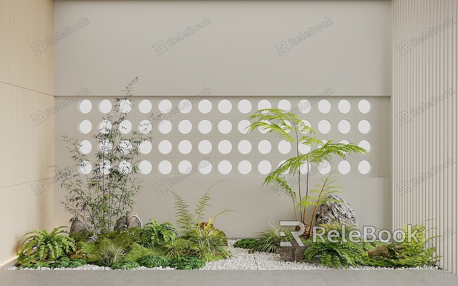 Modern landscape sketch plant landscape landscaping model