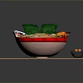 The image provided focuses on a bowl of ramen with ingredients like noodles eggs and seaweed and there are no animals shown so it's impossible to generate an animal-centered title based on the picture.
