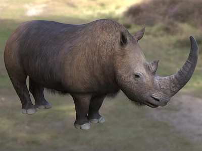 Horned Lizard Reptile In Natural Outdoor Habitat With Brown Scales And Horns 3d model