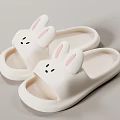 Cute White Rabbit Ear Cartoon Slippers for Indoor Home Comfortable Wear