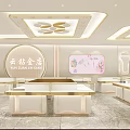 Elegant Modern Jewelry Store Interior With Luxury Display Counters And Lighting 3d model
