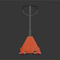 Red Manual Pallet Jack With Steel Forks And Ergonomic Handle For Industrial Use