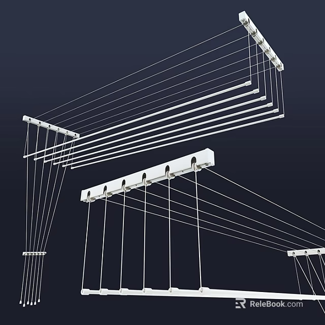 Modern White Clothes Hangers For Closet Organization And Space Saving Design 3d model 