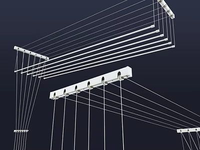 Modern White Clothes Hangers For Closet Organization And Space Saving Design 3d model