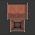 Industrial Storage Containers With Metal Frames Rectangular Bodies Sturdy Legs For Material Handling