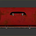 Red Open Metal Household Toolbox With Black Handle And Storage Space