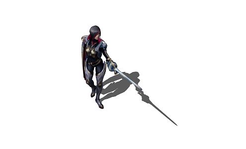 Modern Game Character Hero League Game Character Jian Ji 3d model