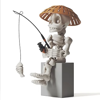Modern Skull Tide Play Ornaments 3d model
