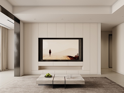 Modern TV Background Wall TV Cabinet Simple Cream Style Modern Living Room Modern Guest Dining Room G120 model