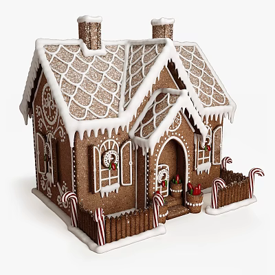 Gingerbread House 3d model Gingerbread House 3d model