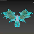 Game Movie Character Featuring Giant Wings Red Glowing Eye Sharp Claws And Green Scaled Body