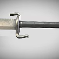 Detailed View Of Long Blade Weapon With Sharp Metal Edge And Sturdy Handle